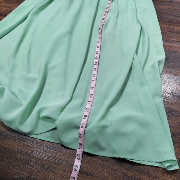 Marine Blu Whimsy Wedding Bridesmaid Maxi Dress Sage Green Women's Size Small - Picture 6 of 10